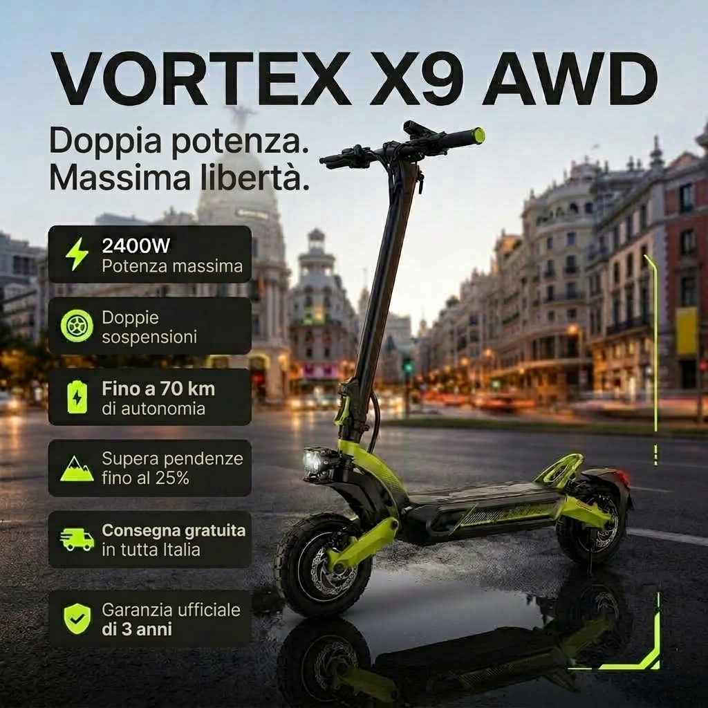 VORTEX X9 AWD: doppia potenza, massima libertà
