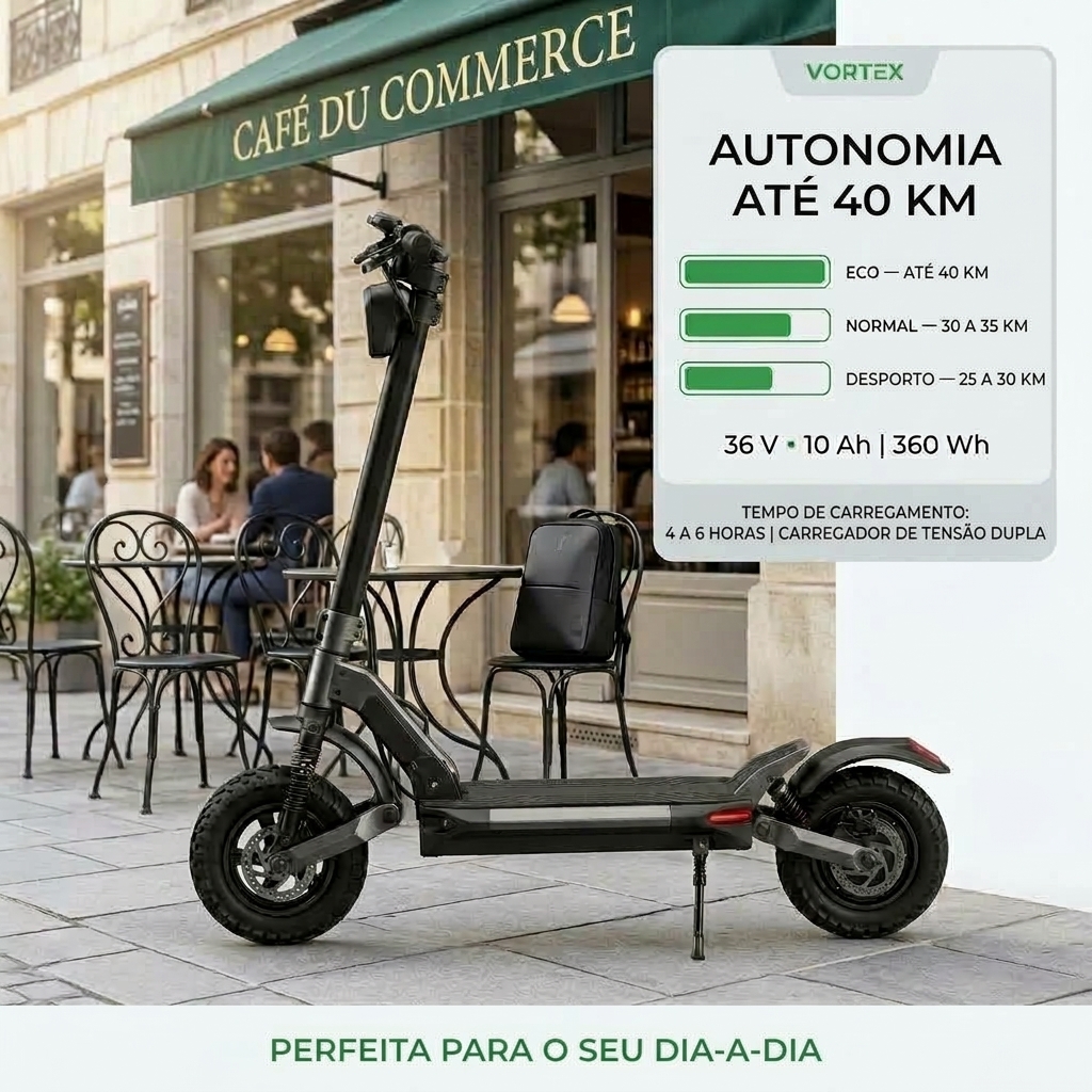 Autonomia até 40 km