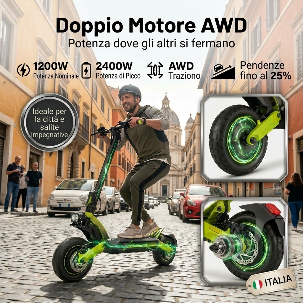 Doppio motore AWD: potenza dove gli altri si fermano