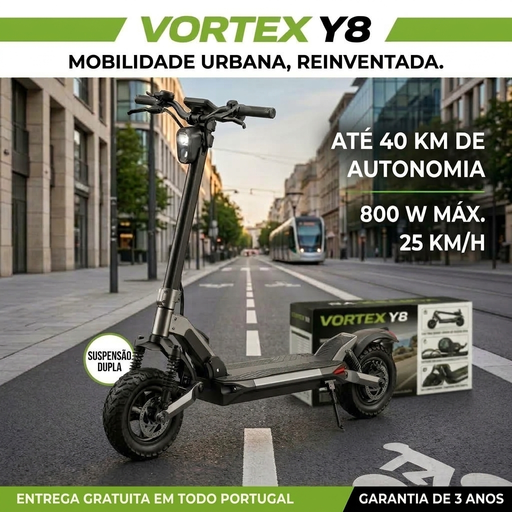 VORTEX Y8: mobilidade urbana reinventada
