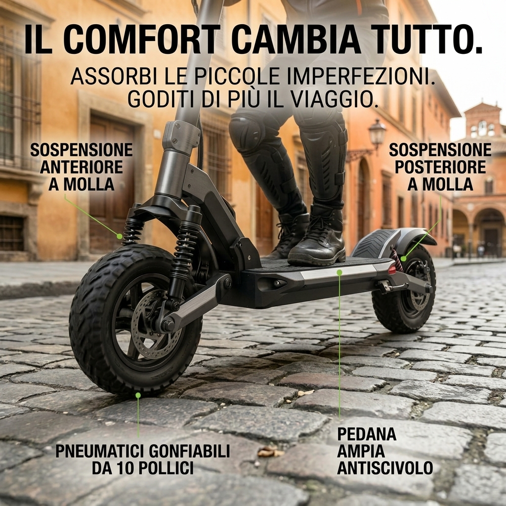Il comfort cambia tutto: doppia sospensione