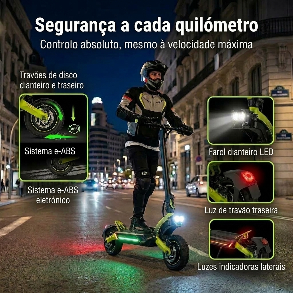 Segurança a cada quilómetro: travões de disco e e-ABS