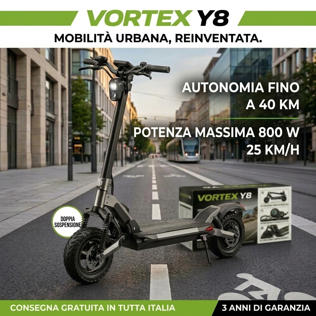 VORTEX Y8: mobilità urbana, reinventata