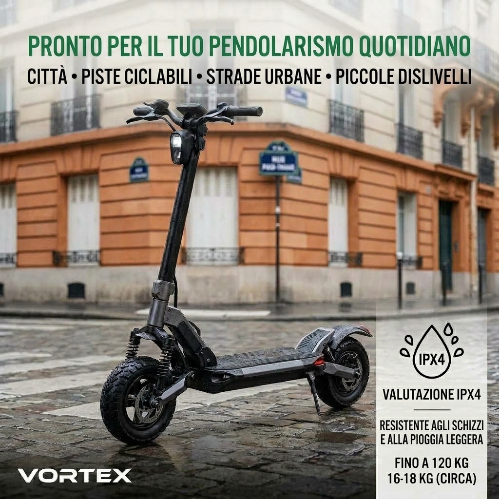 Pronto per il tuo pendolarismo quotidiano, IPX4